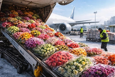 8-мартка карата Кыргызстанга 3,5 миллион роза алып келинди