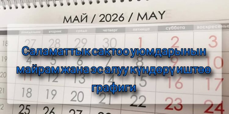Майрам жана эс алуу күндөрүндө республиканын саламаттык сактоо уюмдарынын иштеши